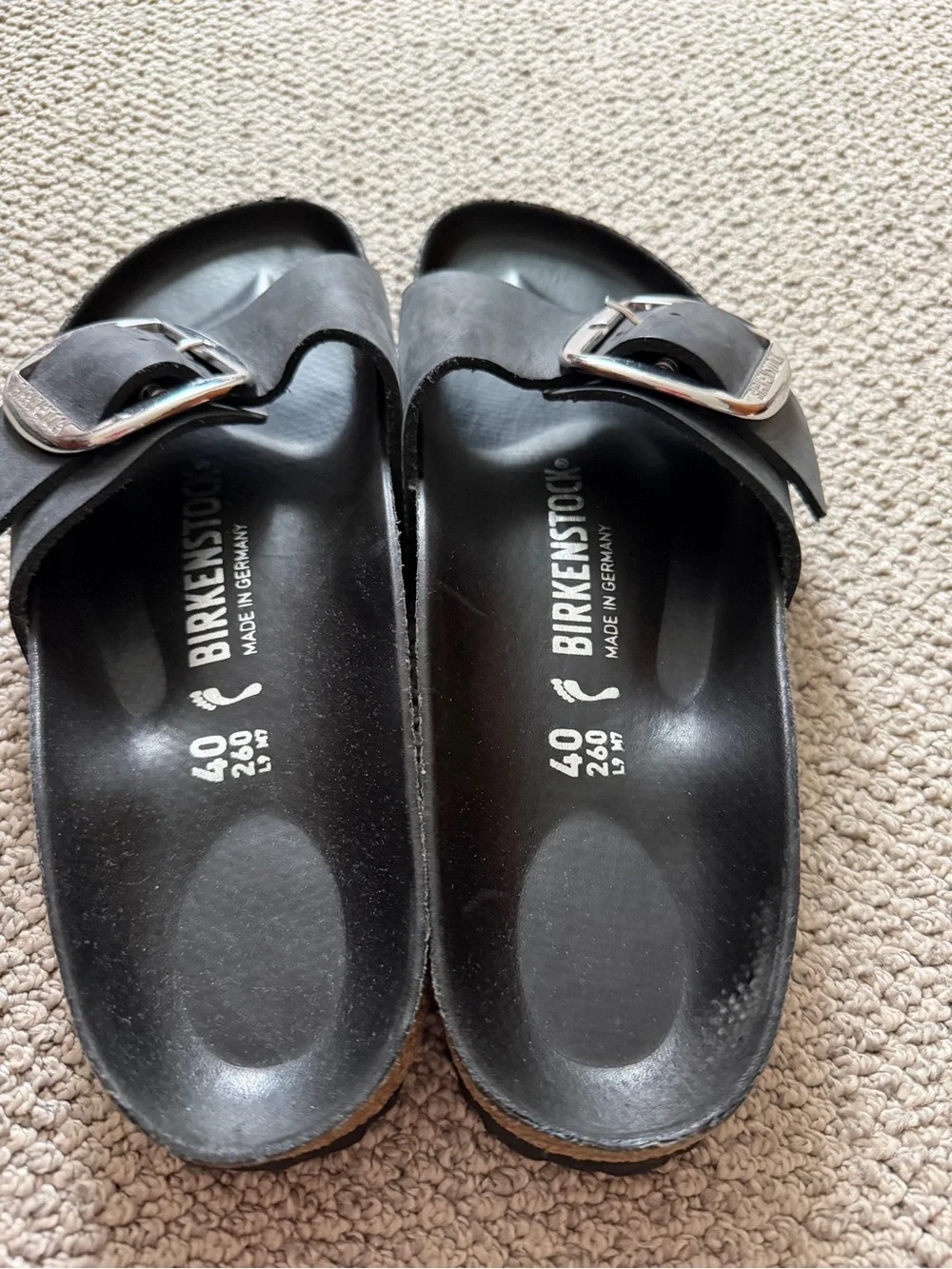 Birkenstock Black Single-Buckle Slide Sandals - Picture 2 of 3